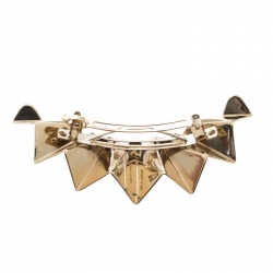 Pre Owned Etro Gold Tone Metal Hair Clip Barrette