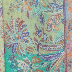 Etro Multicolor Paisley Print Silk and Cashmere Scarf