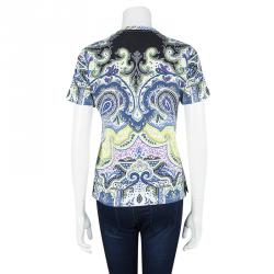 Pre Owned تي شيرت إيترو أكمام قصيرة طباعة بيزلي متعدد الألوان L