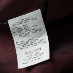 Pre Owned Etro Red and Gold Brocade Short Sleeve Shift Dress L