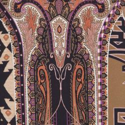 Pre Owned تونيك إيترو أكمام طويلة حرير مطبوع متعدد الألوان M