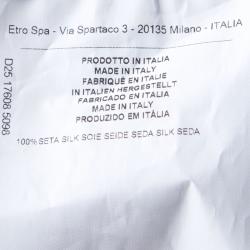 Pre Owned تونيك إيترو أكمام طويلة حرير مطبوع متعدد الألوان M