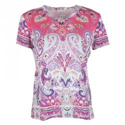 مملوكة مسبقًا Etro Multicolor Paisley Printed Jersey Short Sleeve T-Shirt L