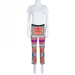 Pre Owned بنطلون إيترو طباعة متعددة الألوان S