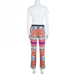 Pre Owned بنطلون إيترو طباعة متعددة الألوان S