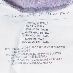 Pre Owned تي شيرت إيترو جيرسيه مطبوع متعدد الألوان برقبة طويلة وأكمام طويلة L