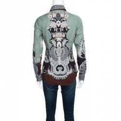 Pre Owned قميص إيتر قطن مطبوع متعدد الألوان بأكمام طويلة أزرار أمامية S