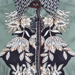 Pre Owned قميص إيتر قطن مطبوع متعدد الألوان بأكمام طويلة أزرار أمامية S