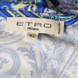 Pre Owned Etro Multicolor Paisley Printed Jersey Maxi Dress M