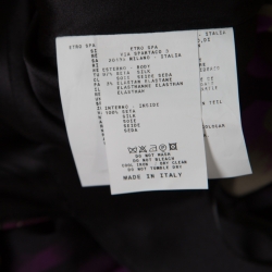 Pre Owned فستان ماكسي إيترو حرير أسود مطبوع مورد حمالات خرز L