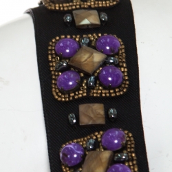 Pre Owned فستان ماكسي إيترو حرير أسود مطبوع مورد حمالات خرز L