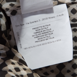 Pre Owned Etro Khaki Abstract Printed Silk Sleeveless Top M