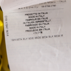 Pre Owned Etro Yellow and Black Polka Dotted Silk Shirt and Pants Set M