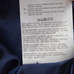 Pre Owned Etro Blue and Gold Lurex Embroidered Jacquard Jacket L