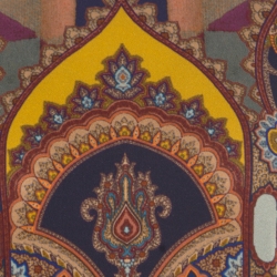 Pre Owned Etro Multicolor Printed Crepe Long Sleeve Wide Leg Jumpsuit M