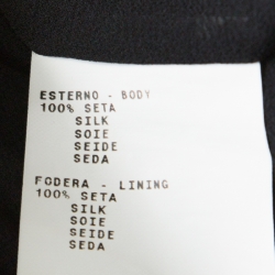 Pre Owned Etro Lavender and Black Floral Printed Silk Draped Maxi Dress M