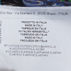 Pre Owned قميص إيترو أزرار أمامية قطن طباعة رقعة متعدد الألوان XL