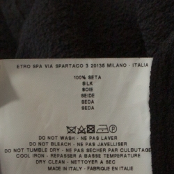 مملوكة مسبقًا Etro Black Crinkled Silk Bow Detail Sheer Blouse M