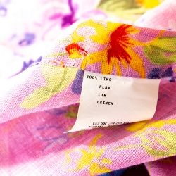 Pre Owned Etro Pink Floral Printed Linen Button Front Shirt L