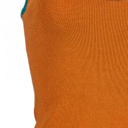 Pre Owned توب ايترو بحمالة عنق تريكو برتقالي M