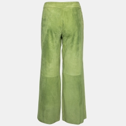 مملوكة مسبقًا Etro Green Suede Flared Trousers M