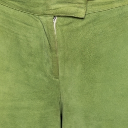 مملوكة مسبقًا Etro Green Suede Flared Trousers M