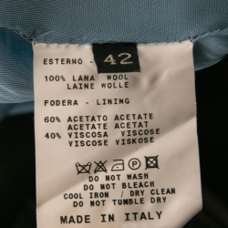 Pre Owned Etro Brown Striped Wool Single Breasted Blazer & Straight Leg Pant Set M