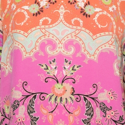 Pre Owned Etro Multicolor Paisley Printed Silk Long Sleeve Top M