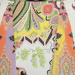 Pre Owned Etro Multicolor Paisley Printed Silk Maxi Skirt M