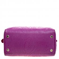 Pre Owned Etro Pink Embossed Leather Satchel