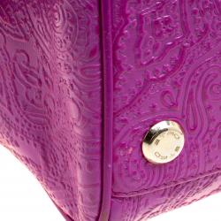 Pre Owned Etro Pink Embossed Leather Satchel