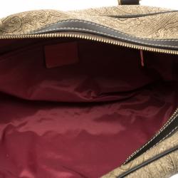 Pre Owned Etro Beige Paisley Printed Fabric Bowling Bag