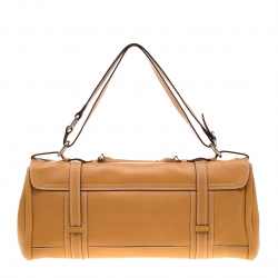 Pre Owned Etro Brown Leather Pocket Shoulder Bag