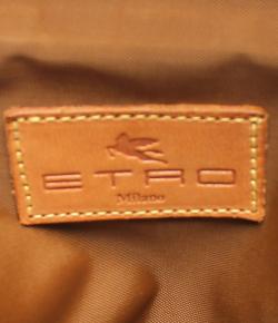 Etro Brown Paisley Printed Coated Canvas Satchel