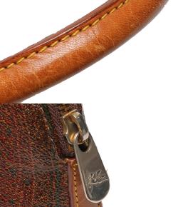 Etro Brown Paisley Printed Coated Canvas Satchel