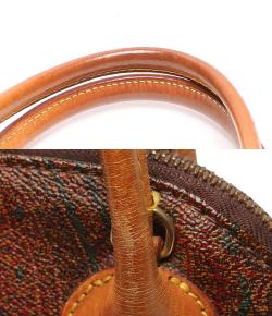 Etro Brown Paisley Printed Coated Canvas Satchel