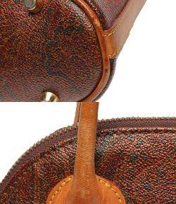 Etro Brown Paisley Printed Coated Canvas Satchel