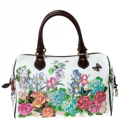 Pre Owned Etro Multicolor Paisley Printed Coated Canvas Boston Bag