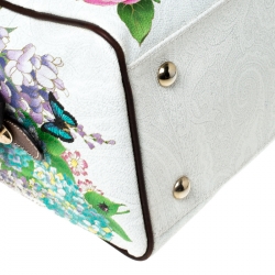 Pre Owned Etro Multicolor Paisley Printed Coated Canvas Boston Bag