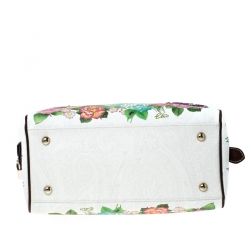 Pre Owned Etro Multicolor Paisley Printed Coated Canvas Boston Bag