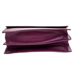 Etro Purple Leather Chain Flap Shoulder Bag