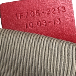 Pre Owned Etro Red/Brown Paisley Print and Croc Embossed Leather Hobo