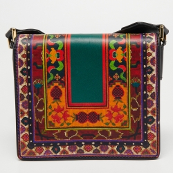 مملوكة مسبقًا Etro Multicolor Printed Leather Crossbody Bag
