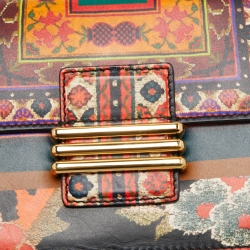 مملوكة مسبقًا Etro Multicolor Printed Leather Crossbody Bag
