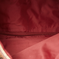 Etro Red/Multicolor Printed Canvas and Croc Embossed Leather Hobo