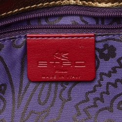 Etro Muticolor Leather and Suede Clutch