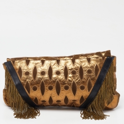 Etro Muticolor Leather and Suede Clutch