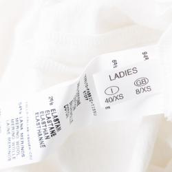 Fabiana Filippi White Contrast Collar Detail Cotton Linen Jacket XS