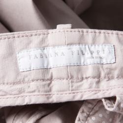 Fabiana Filippi Dusty Pink Stretch Cotton Skinny Trousers S