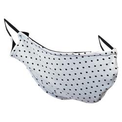 Non-Medical Handmade White Polka Dots Printed Cotton Face Mask - Pack of 5